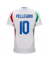 Italia Lorenzo Pellegrini #10 Vieraspaita EM-Kisat 2024 Lyhythihainen